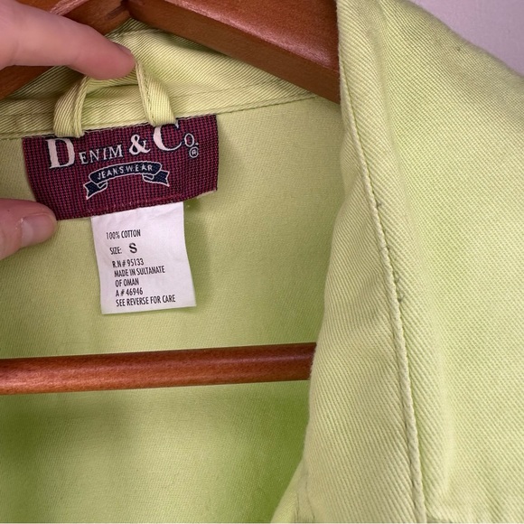 Denim & Co. Utility Field Jacket Light Green Size Small - Picture 4 of 5